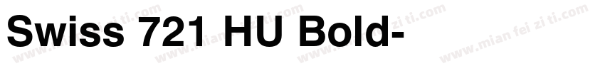 Swiss 721 HU Bold字体转换